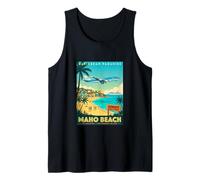 St. Maarten Caribbean Islands Palm Tree Vintage Beach Tank Top