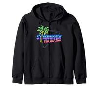 St Maarten Dutch West Indian Sea Turtle Saint Martin 80s Zip Hoodie