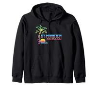 St Maarten Dutch West Indian Turtle Saint Martin 80s Zip Hoodie