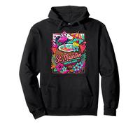 St. Maarten Tropical Coconut Cocktail Flamingo Graphic Pullover Hoodie