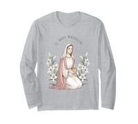 St. Magdalene Lily Symbol Easter Devotion Long Sleeve T-Shirt