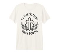 St. Marcellinus Pray for Us Cross Prayer Catholic Church Premium T-Shirt