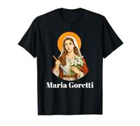 St Maria Goretti Inspirational Saint Quote Print T-Shirt