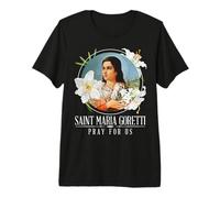 St Maria Goretti Lily Saints Catholic Girls Purity Premium T-Shirt
