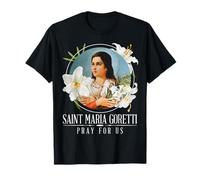 St Maria Goretti Lily Saints Catholic Girls Purity T-Shirt