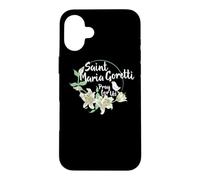 St. Maria Goretti Purity Catholic Saints Lily Symbol Case for iPhone 16 Plus