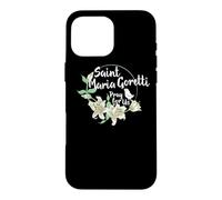 St. Maria Goretti Purity Catholic Saints Lily Symbol Case for iPhone 16 Pro Max