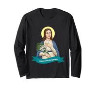St. Maria Goretti Purity Pure Virtue Catholic Saint Print Long Sleeve T-Shirt