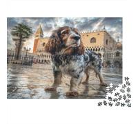 St Marks Square Dog 1000 Piece Jigsaw Puzzle Paper Adult Night View Jigsaw Puzzle for Adults Home Relaxation Gift 52x38cm/1000pcs