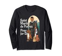 St Martin de Porres African American Black Saints Catholic Long Sleeve T-Shirt