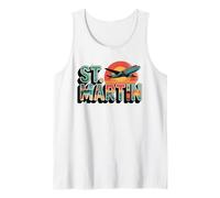 St. Martin Maho Beach Low Flying Plane Spotter Caribbean 25 Tank Top