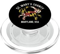 St Marys County Maryland USA Crab Vintage Style Design PopSockets PopGrip for MagSafe