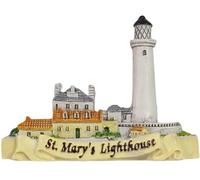 St Mary's Lighthouse Whitley Bay England Fridge Magnet Souvenir Refrigerator Magnet Decoration Hand Painted Craft