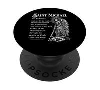 St Michael Archangel Defend Us in Battle Catholic Prayer PopSockets Adhesive PopGrip