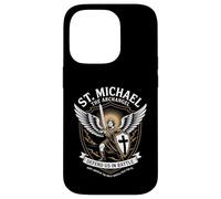 St. Michael Archangel Defend Us Religious Prayer Warrior Case for iPhone 14 Pro