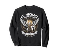 St. Michael Archangel Defend Us Religious Prayer Warrior Sweatshirt