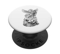 St Michael Defeating Devil Vintage Archangel Warrior PopSockets Adhesive PopGrip