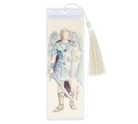 St Michael Fabric Bookmark with Tassel Catholic&Christian Religious Bookmark,Prayer Accessory,and Bible Gift Ideal for Book Lovers,Church,and Sunday School Gifts (St Michael)