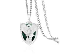 St Michael Necklace for Men Stainless Steel Archangel Shield Pendant
