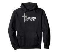 St. Michael Pray for Us Catholic Devotional Pullover Hoodie
