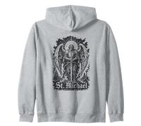 St Michael Quis Ut Deus Archangel Protector Zip Hoodie