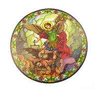 St. Michael suncatcher stained glass window sticker reusable 6 inch sun catcher