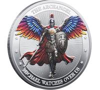 St. Michael The Archangel Challenge Coin - Psalm 91:10-11 Prayer Coin with Protective Case - Religious Gift, Guardian Angel Token, Christian Collectible, Saint Michael Medal for Men & Women
