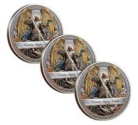 St. Michael The Archangel Commemorative Coin - Double-Sided Victory Over Evil Christian Faith Challenge Coin, Collectible Token (3pcs)
