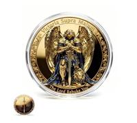 St. Michael The Archangel Commemorative Coin - “Victory Over Evil” Double Sided Challenge Coin | The Lord is a Warrior Inspirational Catholic Gift for Men, Women, Collectors (C1)
