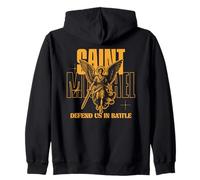 St Michael the Archangel Defend Us in Battle Catholic Saint Zip Hoodie
