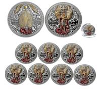 St. Michael The Archangel-Victory Over Evil Commemorative Coin - Religious Challenge Coin, Catholic Collectible Token, Spiritual Warfare Keepsake Gift for Believers (#C7Pcs)