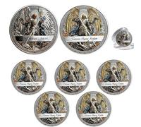 St. Michael The Archangel-Victory Over Evil Commemorative Coin - Religious Challenge Coin, Catholic Collectible Token, Spiritual Warfare Keepsake Gift for Believers (#A5Pcs)