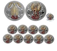 St. Michael The Archangel-Victory Over Evil Commemorative Coin - Religious Challenge Coin, Catholic Collectible Token, Spiritual Warfare Keepsake Gift for Believers (#C9Pcs)