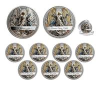 St. Michael The Archangel-Victory Over Evil Commemorative Coin - Religious Challenge Coin, Catholic Collectible Token, Spiritual Warfare Keepsake Gift for Believers (#A7Pcs)