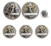 St. Michael The Archangel-Victory Over Evil Commemorative Coin - Religious Challenge Coin, Catholic Collectible Token, Spiritual Warfare Keepsake Gift for Believers (#A3Pcs)