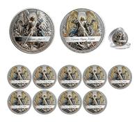 St. Michael The Archangel-Victory Over Evil Commemorative Coin - Religious Challenge Coin, Catholic Collectible Token, Spiritual Warfare Keepsake Gift for Believers (#A9Pcs)