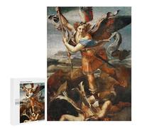 St Michael Vanquish Satan - Decorative Wooden Puzzle, 500 PCS, Mindful Gift for Adults - for Shared Table Time