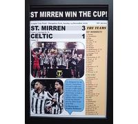 St Mirren 3 Celtic 1-2025 Scottish League Cup final - framed print