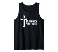 St. Monica Pray for Us Catholic Patron Saint Cross Tank Top