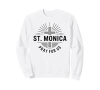 St. Monica Pray For Us Patron Saint Catholic Cross Sweatshirt