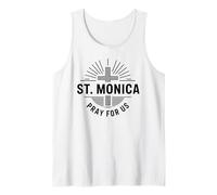 St. Monica Pray for Us Patron Saint Catholic Cross Tank Top