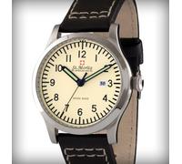 St. Moritz Men's Watch GS03610/31 Cream Dial Black Leather Strap 7411