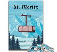 St Moritz Switzerland Puzzles for Teenagers 1000 Pieces, Learning Educational Toys Family Games Suitable for Desktop Decoration 2000pcs (70x100cm)