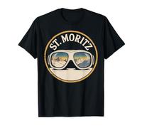 St. Moritz Winter Ski Mountain Sunset Adventure T-Shirt