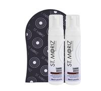 St Moriz Instant Self Tanning Mousse in Dark Tone with Mitt - 2 x 200 ml