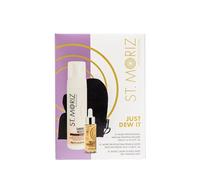 St Moriz Just Dew It Fake Tan Gift Set | 1 x St Moriz Medium Tanning Mousse, 1 x Prime & Glow Face Tan Serum & 2 x Luxury Double Sided Tanning Mitt | Christmas Gifts