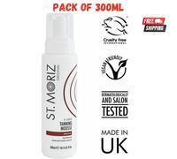 St Moriz Original Extra Large Instant Tanning Mousse in Medium | Fast Drying Vegan Fake Tan | With Wash Off Guide Colour | For Streak Free Bronzed Glow | Dermatologically Tested & Cruelty Free | 300ml