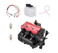 ST-NF2 L2 Engine Model Kit that Works, Mini Inline Double-cylinder Four-stroke Air-cooled Nitro Interal Combustion Engine with Starter Ignition Kit for Adult Metal Mechanical Car Motor