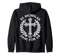 St. Nicholas Pray for Us Catholic Saint Devotional Zip Hoodie