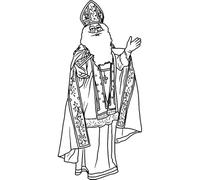 'St. Nicholas' Rubber Stamp - Unmounted Design for Crafting & Scrapbooking, A8 (RS00044765)